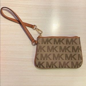 Micheal Kors monogram letter wristlet